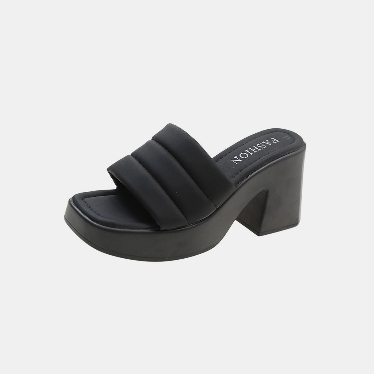 Hazel Blues | Open Toe Block Heel Sandals
